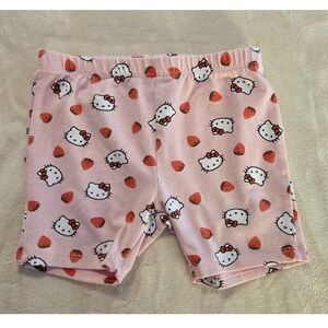 Hello Kitty Toddler Shorts Pink Strawberry Print 24M Sanrio